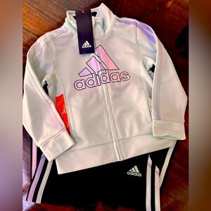 Adidas girls Zip jacket & jogger set